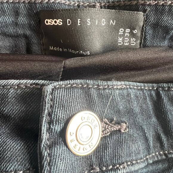 Asos Design Blue Black Maternity Ultimate Skinny Jeans, US6 - Picture 5 of 9